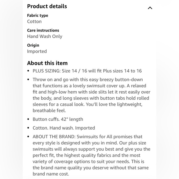 โBLUE SWIM COVER UPโ Size 3xโ - Picture 13 of 14